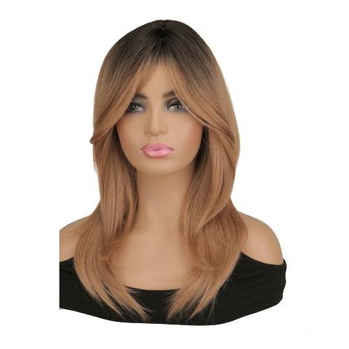 Peluca Queen Sheva (Marrón rubio y negro)