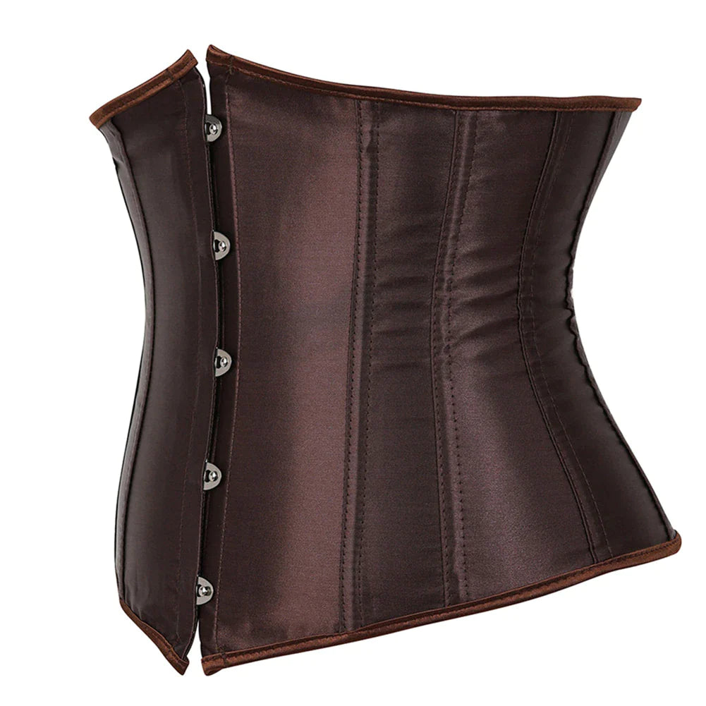 Corset Drag Satin (Marrón)