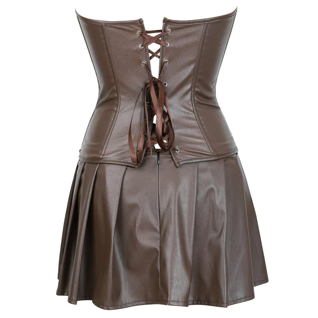 Vestido Corset Drag Morticia (Marrón)
