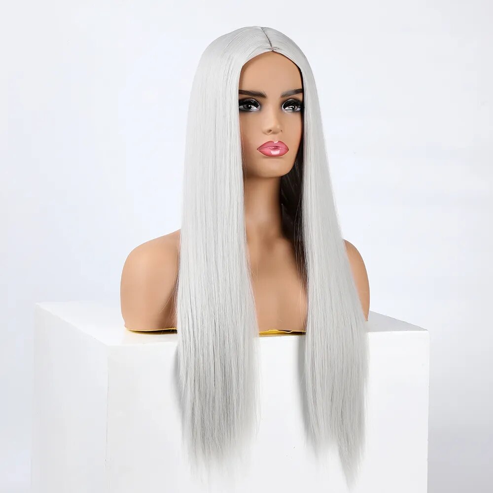 Peluca Queen Wiebke (Blanco platino)