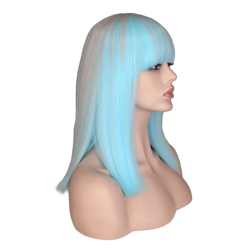 Peluca Queen Pauline (Azul mixto)