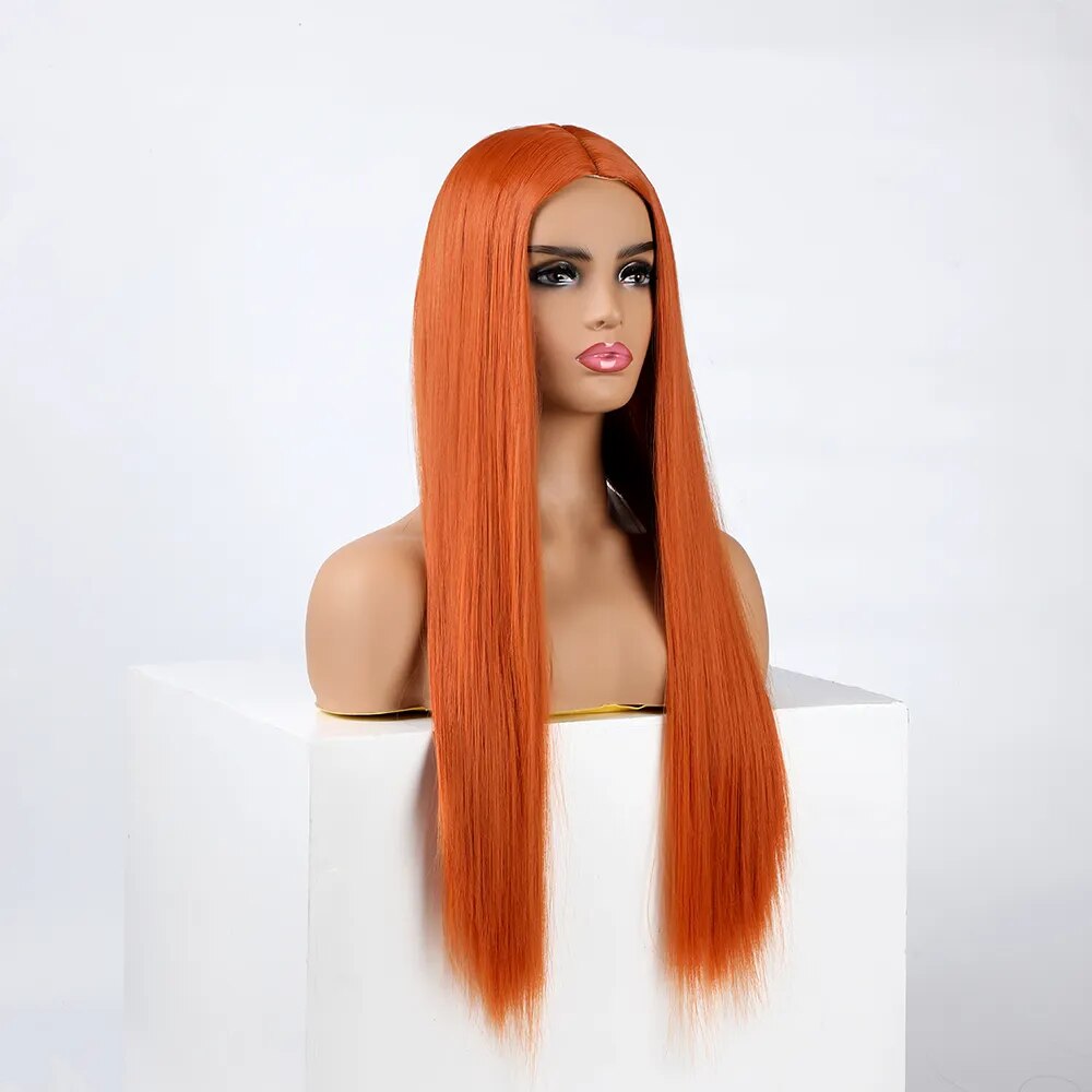 Peluca Queen Wiebke (Naranja)