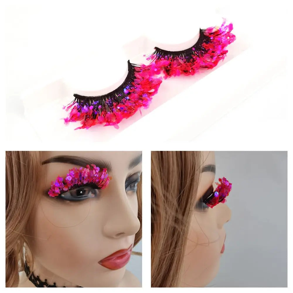 Pestañas postizas Queen Sequins (Fucsia)