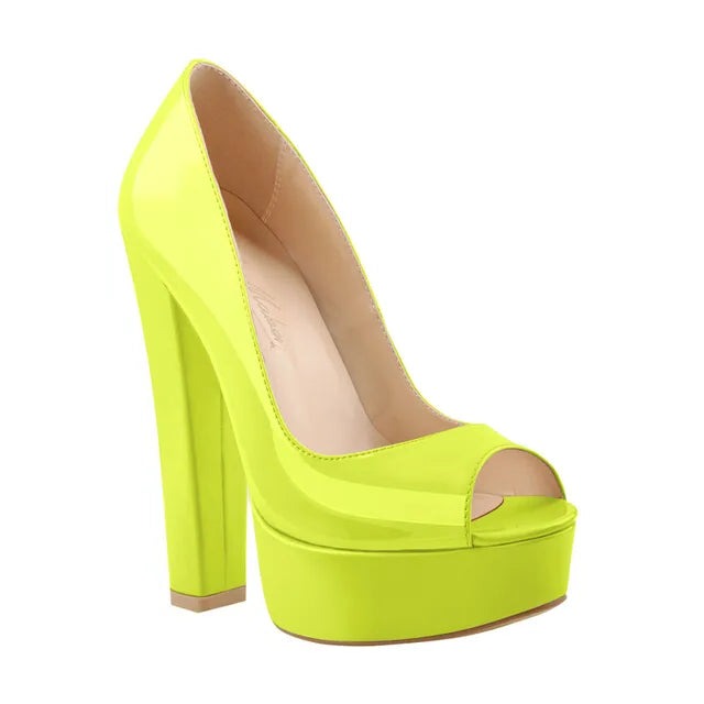 Zapatos Queen Quine (Amarillo fluorescente)