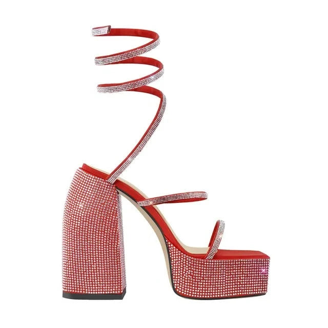 Sandalias Queen Yilli (Rojo)