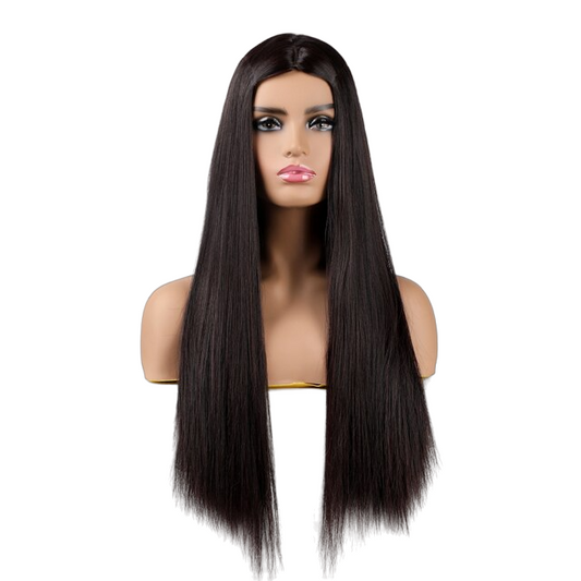 Peluca Queen Wiebke (Marrón oscuro)