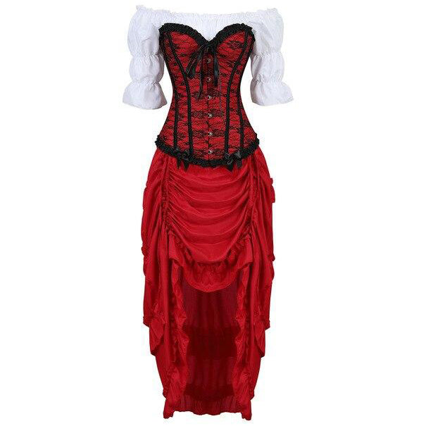 Vestido Corset Drag Courtesan (Rojo)