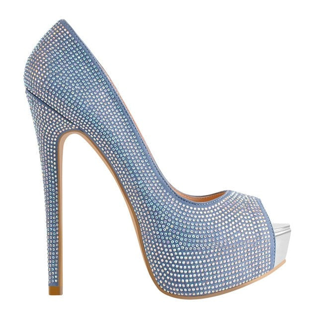 Zapatos Queen Myteen (Azul plateado)