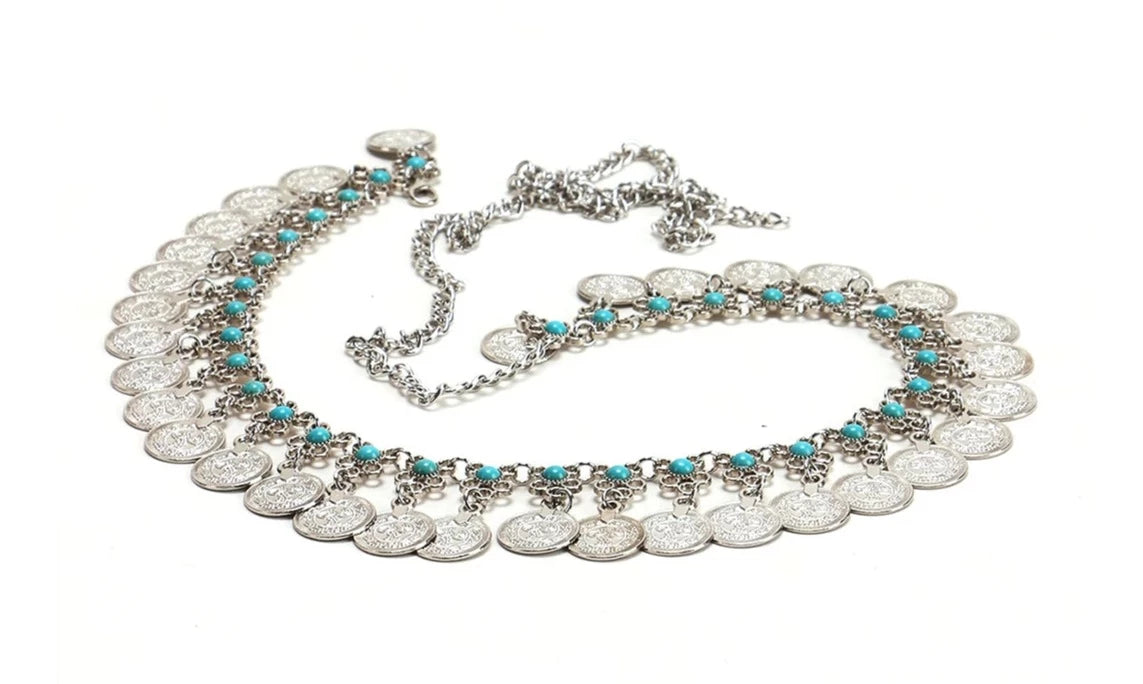 Cinturón Queen Coins (Plateado)