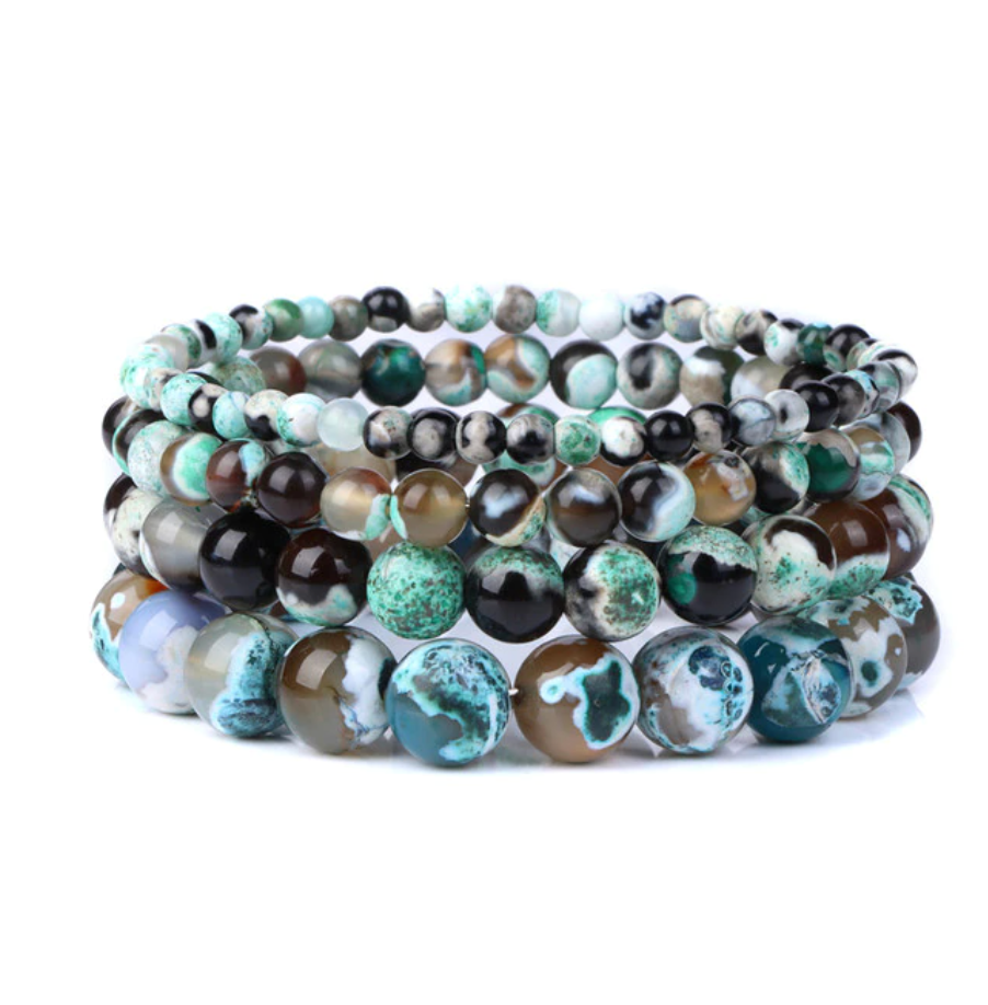 Pulsera Queen Ágata de Fuego (Verde)