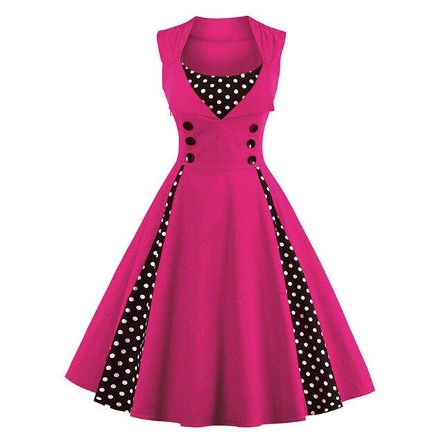 Vestido Vintage Queen Swing (6 Colores)