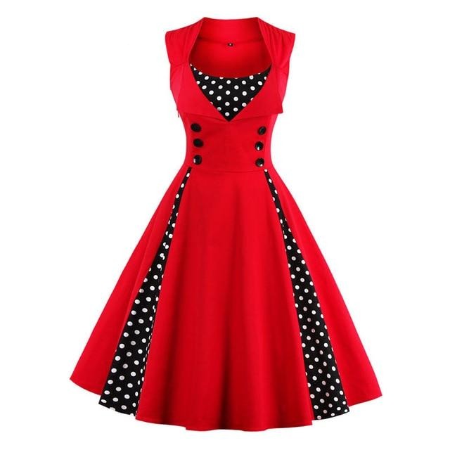 Vestido Vintage Queen Swing (6 Colores)