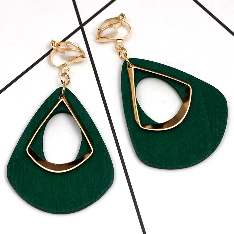 Pendientes de Clip Drag Green