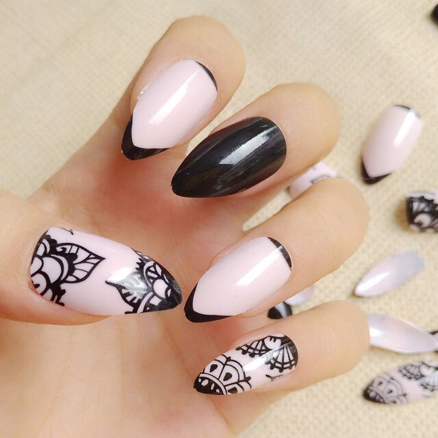 Uñas Postizas Drag Morticia (24 Unidades)