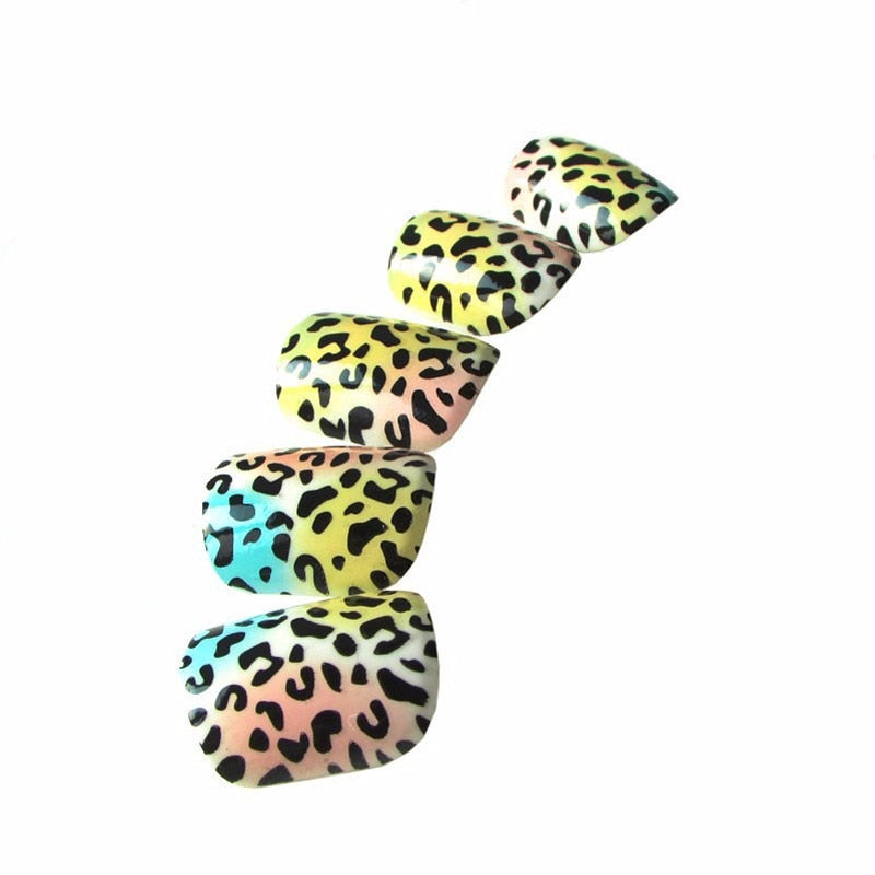 Uñas Postizas Drag Leopard (24 Unidades)