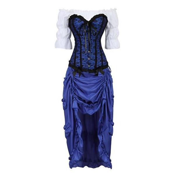 Vestido Corset Drag Courtesan (Azul)