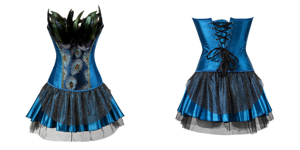 Vestido Corset Drag Peacock (4 Colores)