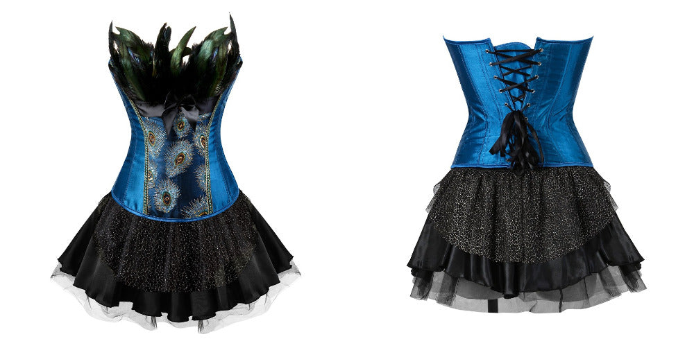 Vestido Corset Drag Peacock (4 Colores)