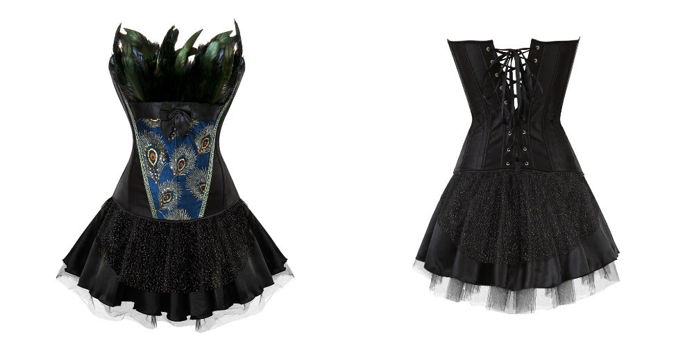 Vestido Corset Drag Peacock (4 Colores)