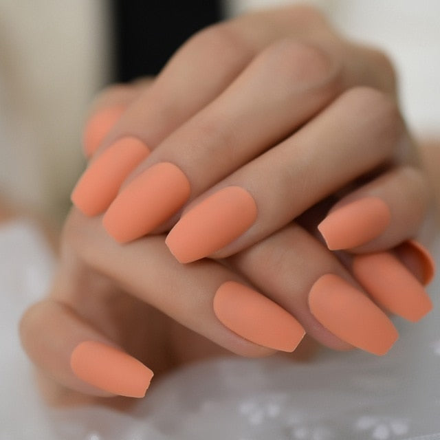 Uñas postizas Drag Coral (24 Unidades)