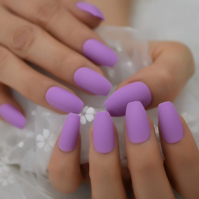 Uñas postizas Drag Purple (24 Unidades)