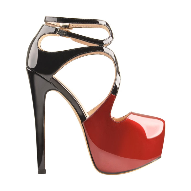 Zapatos Queen Fhiga (Negro y rojo)