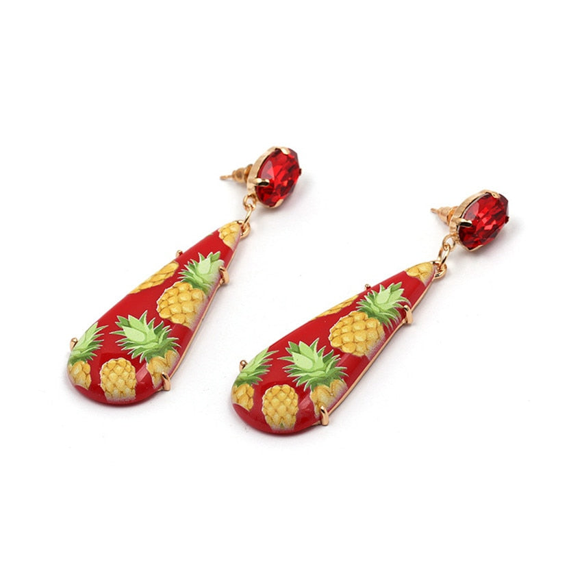 Pendientes de Agujero Drag Ananas (4 Colores)