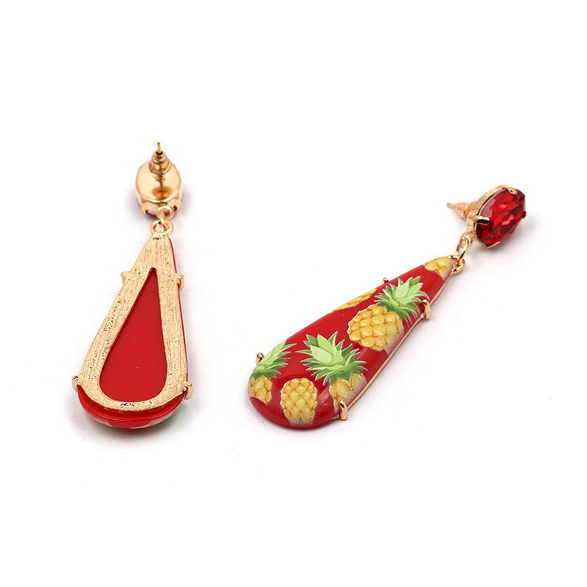 Pendientes de Agujero Drag Ananas (4 Colores)