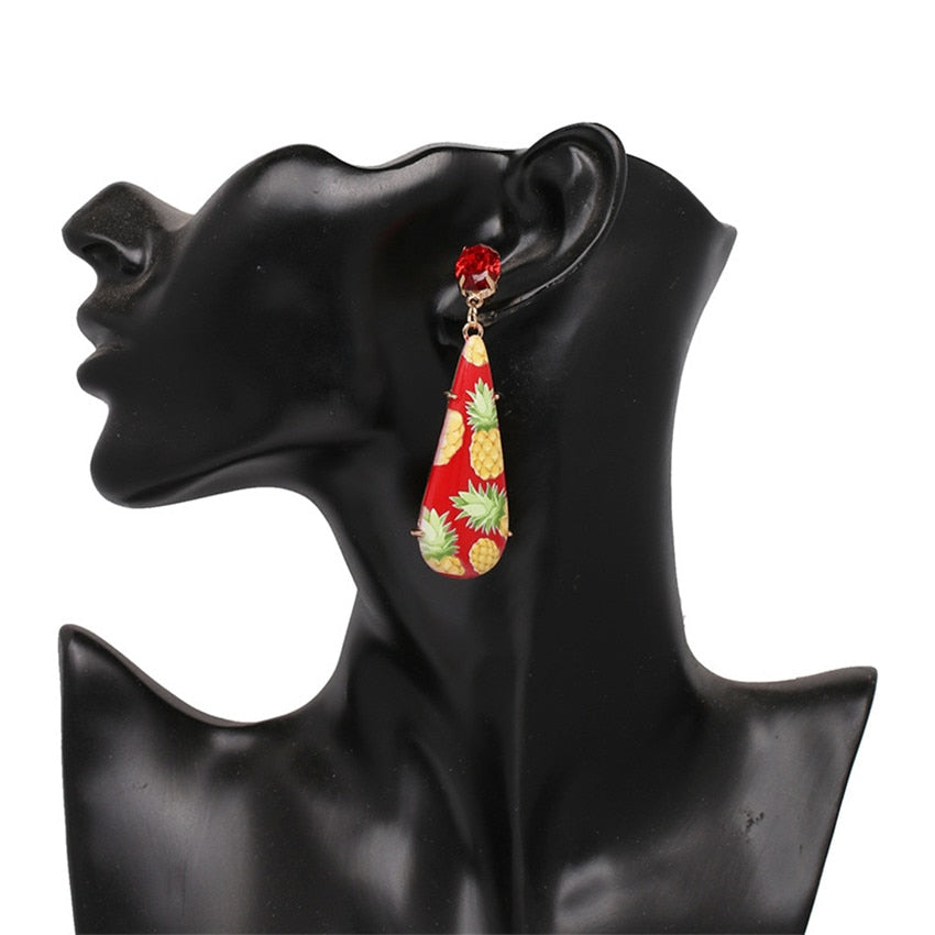 Pendientes de Agujero Drag Ananas (4 Colores)