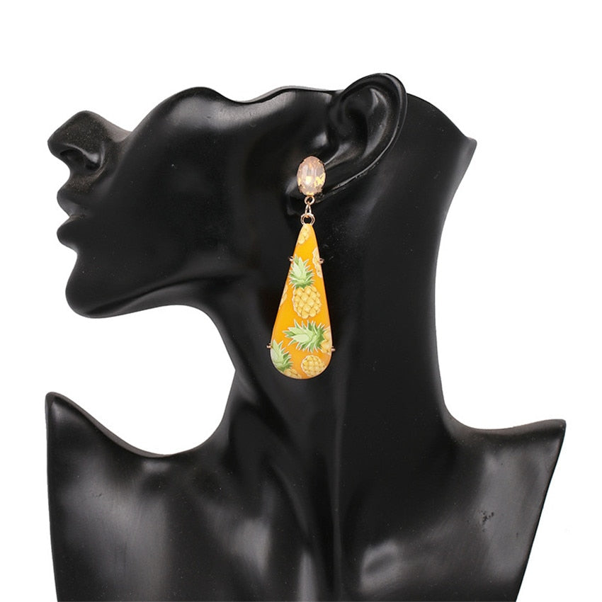 Pendientes de Agujero Drag Ananas (4 Colores)