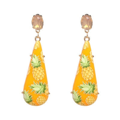Pendientes de Agujero Drag Ananas (4 Colores)