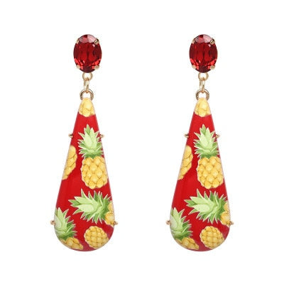 Pendientes de Agujero Drag Ananas (4 Colores)