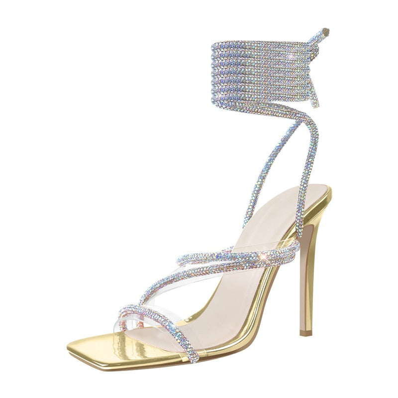Sandalias Queen Chrystal (4 Colores)