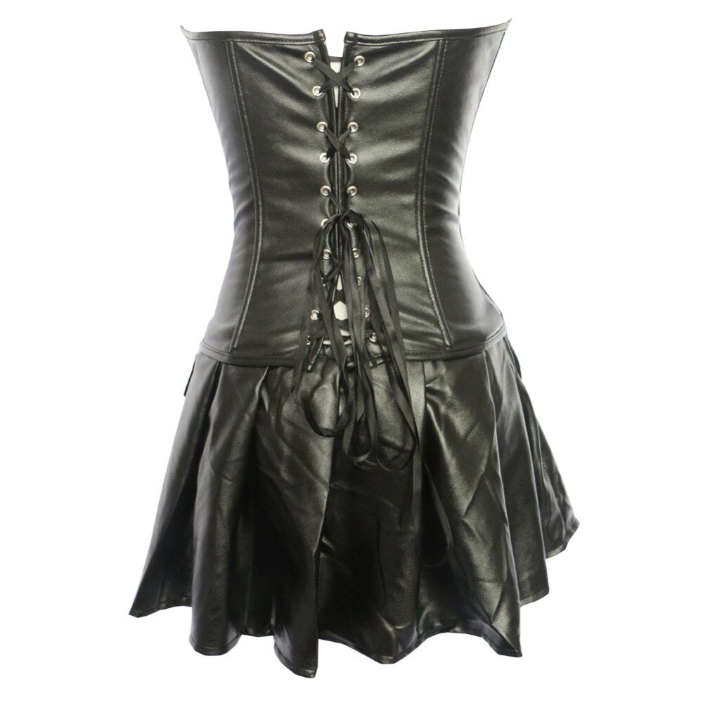 Vestido Corset Drag Morticia (Negro)