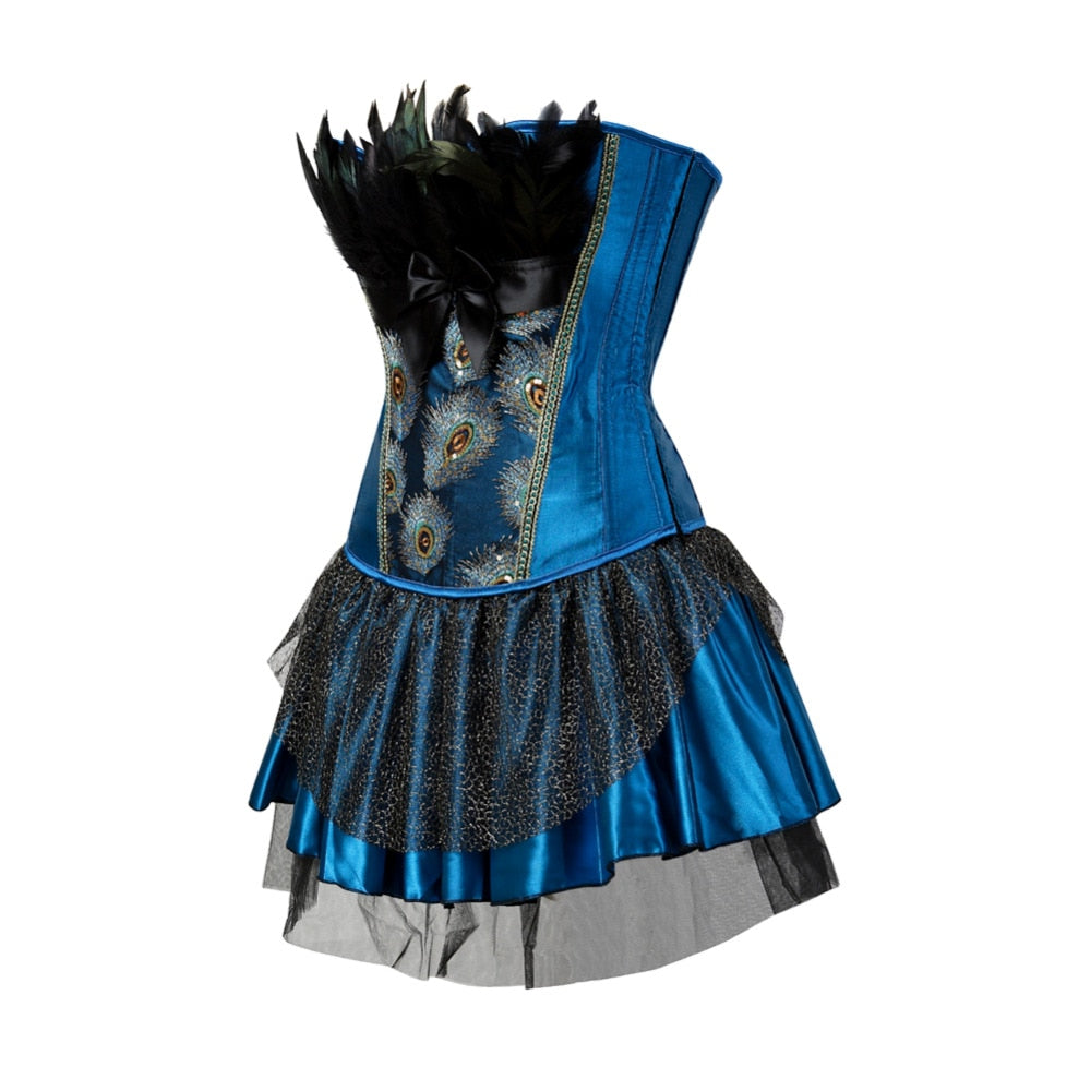 Vestido Corset Drag Peacock (4 Colores)