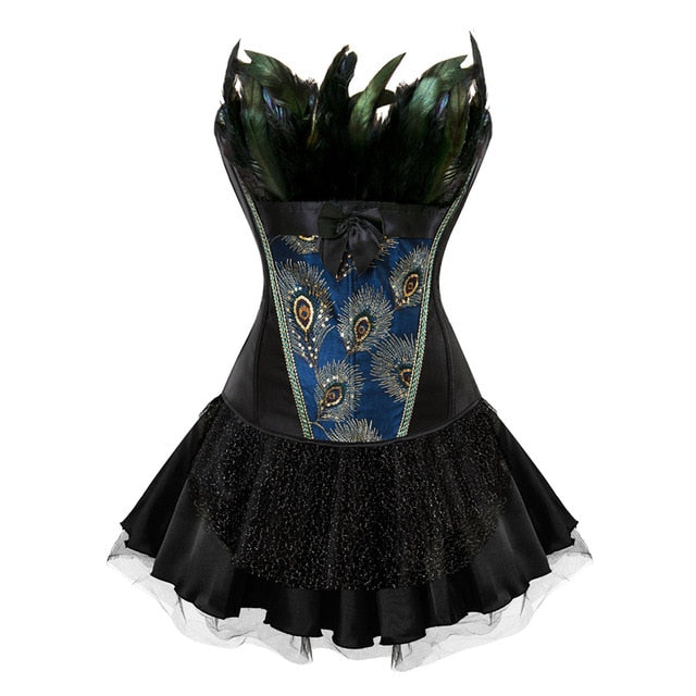 Vestido Corset Drag Peacock (4 Colores)