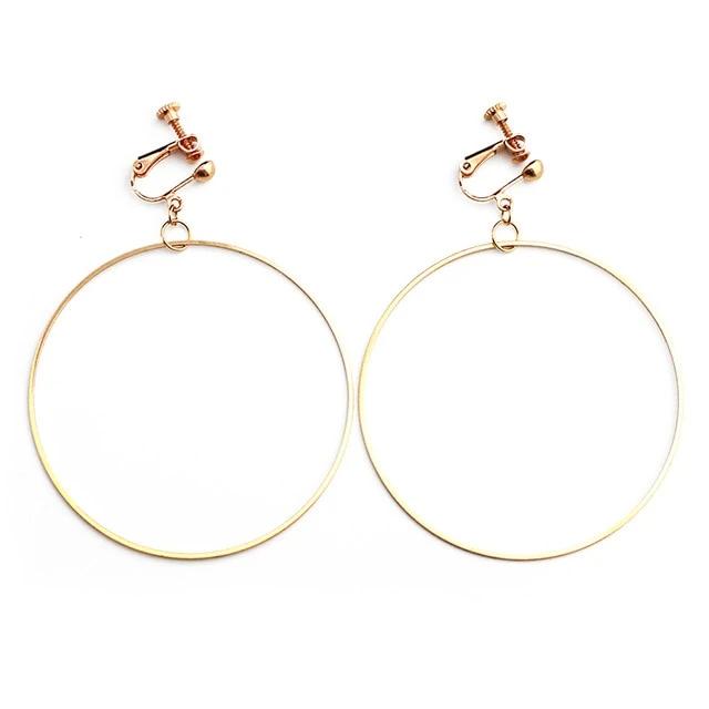 Pendientes de Clip Drag Hoola (Dorados o Plateados)