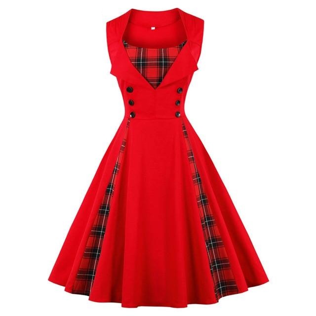 Vestido Vintage Queen Tartan (2 Colores)
