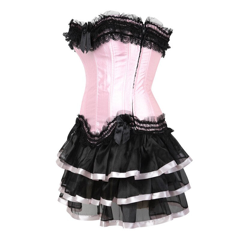 Vestido Corset Drag Poison (Falda corta)