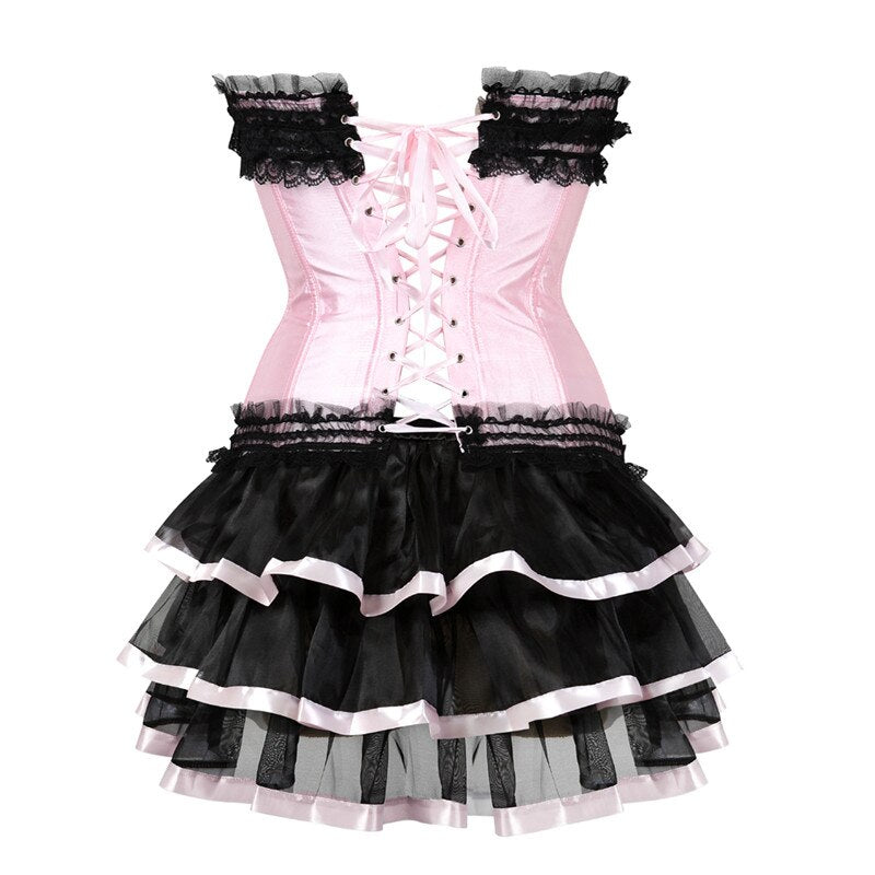 Vestido Corset Drag Poison (Falda corta)