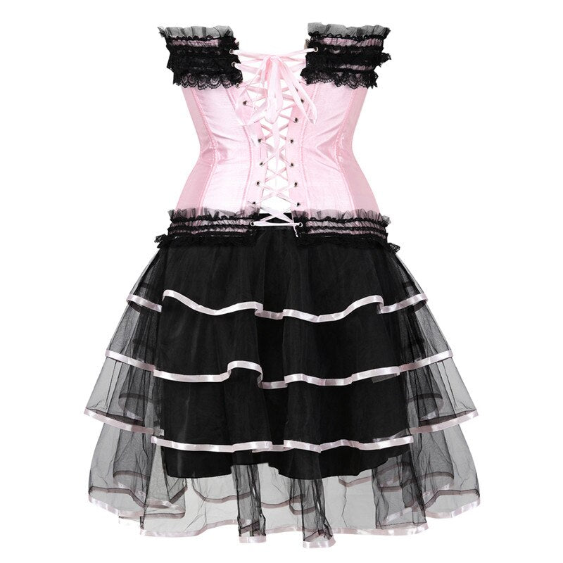 Vestido Corset Drag Poison (Falda larga)