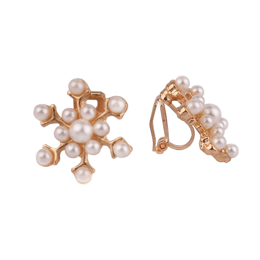 Pendientes de Clip Drag Snowflake