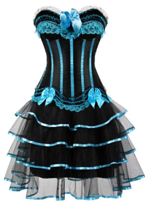 Vestido Corset Drag Martina (Azul cielo)