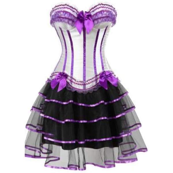 Vestido Corset Drag Martina (Blanco)