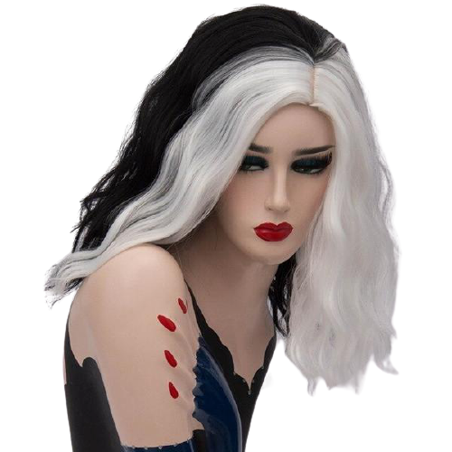 Peluca Queen Nevada (Blanco y negro)