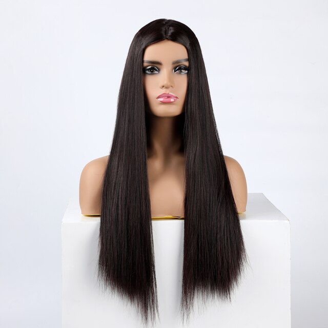 Peluca Queen Wiebke (Marrón oscuro)