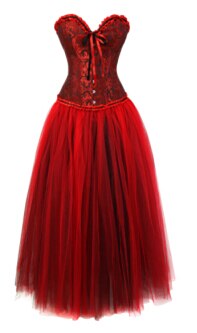 Vestido Corset Drag Omanel (Rojo)