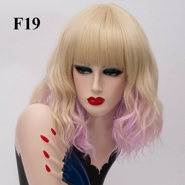 Peluca Queen Kumara (Rubio y rosa)