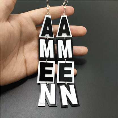 Pendientes de agujero Queen Amen