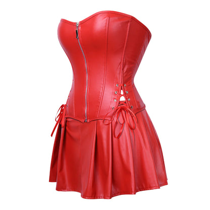 Vestido Corset Drag Morticia (Rojo)